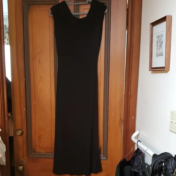 Yigal Azrouel Black Bias Cut Maxi Dress
